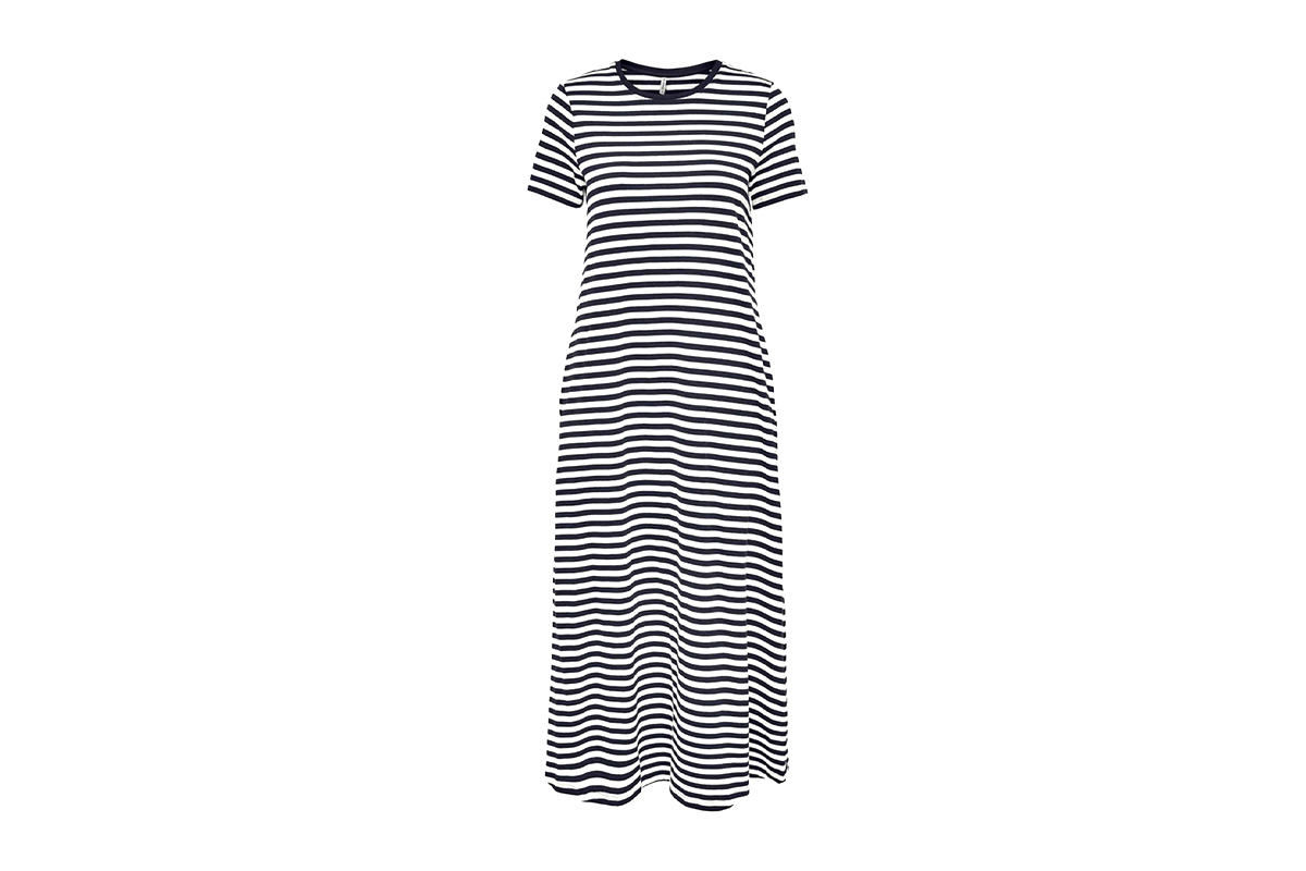 Only Onlmay S-S Long Stripe Dress Jrs Φόρεμα (15252633 NIGHT SKY) Μπλέ